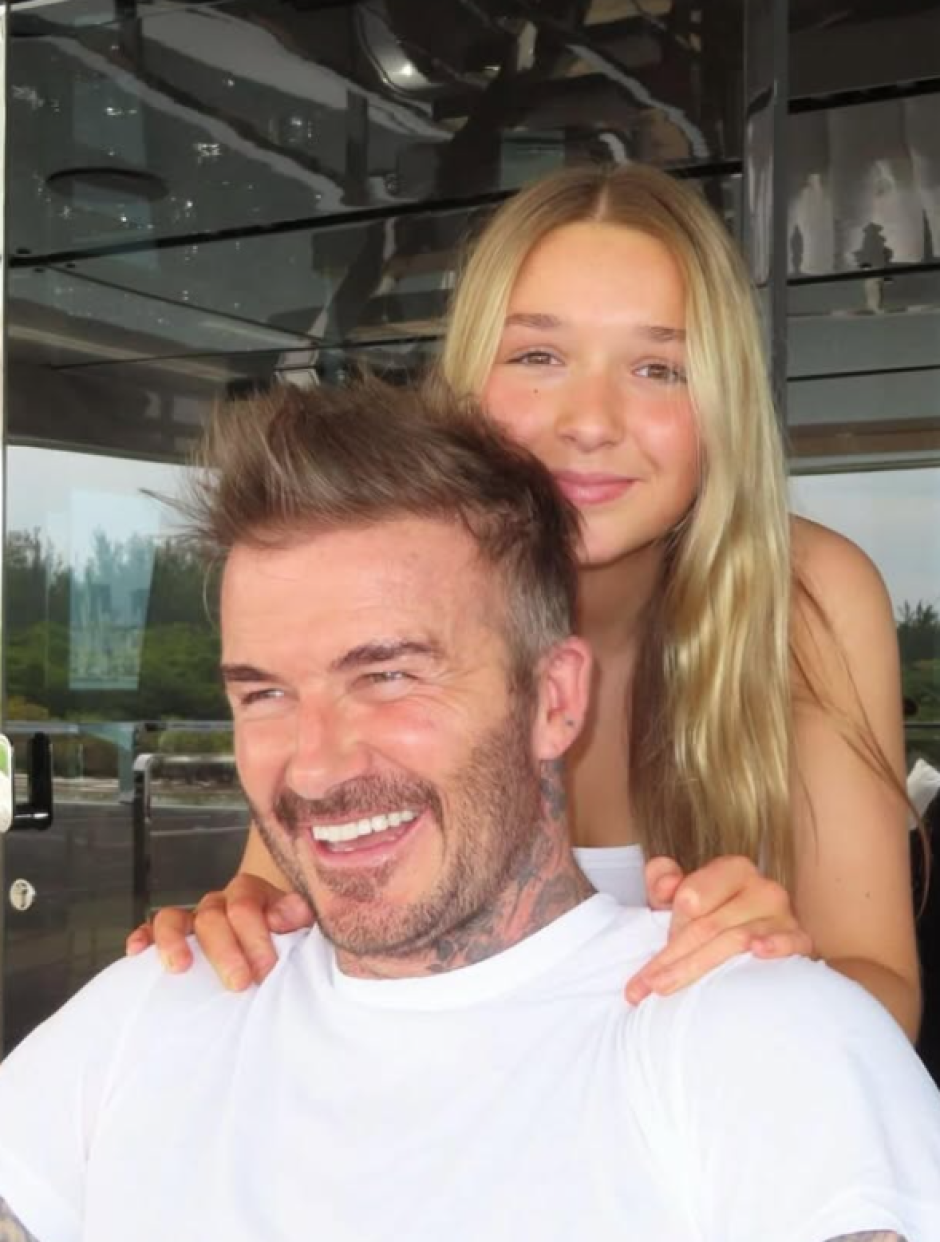 Beckham y su hija