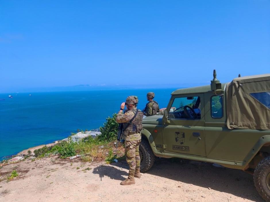 Operación de vigilancia de un grupo táctico del Ejército de Tierra en Ceuta