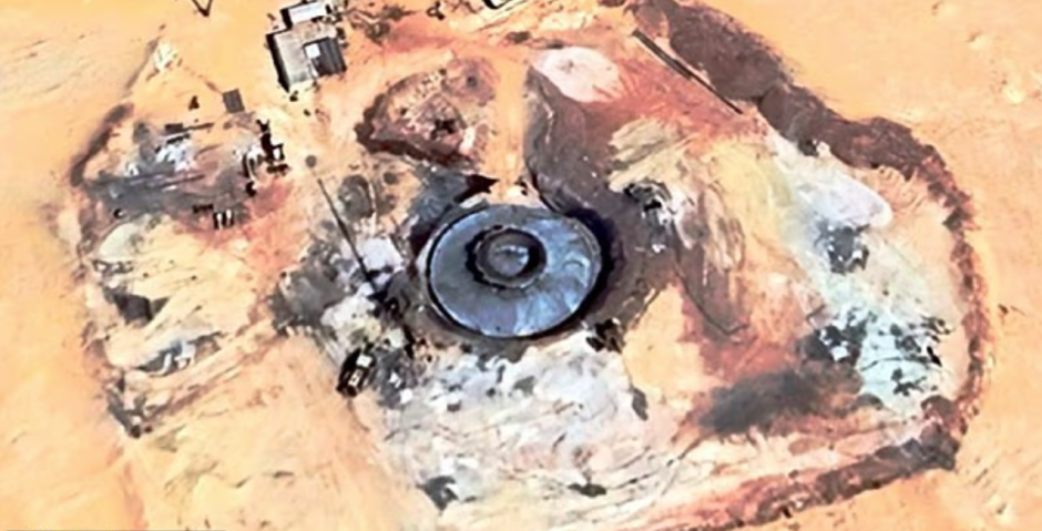 Imagen del supuesto ovni en el desierto del Sáhara