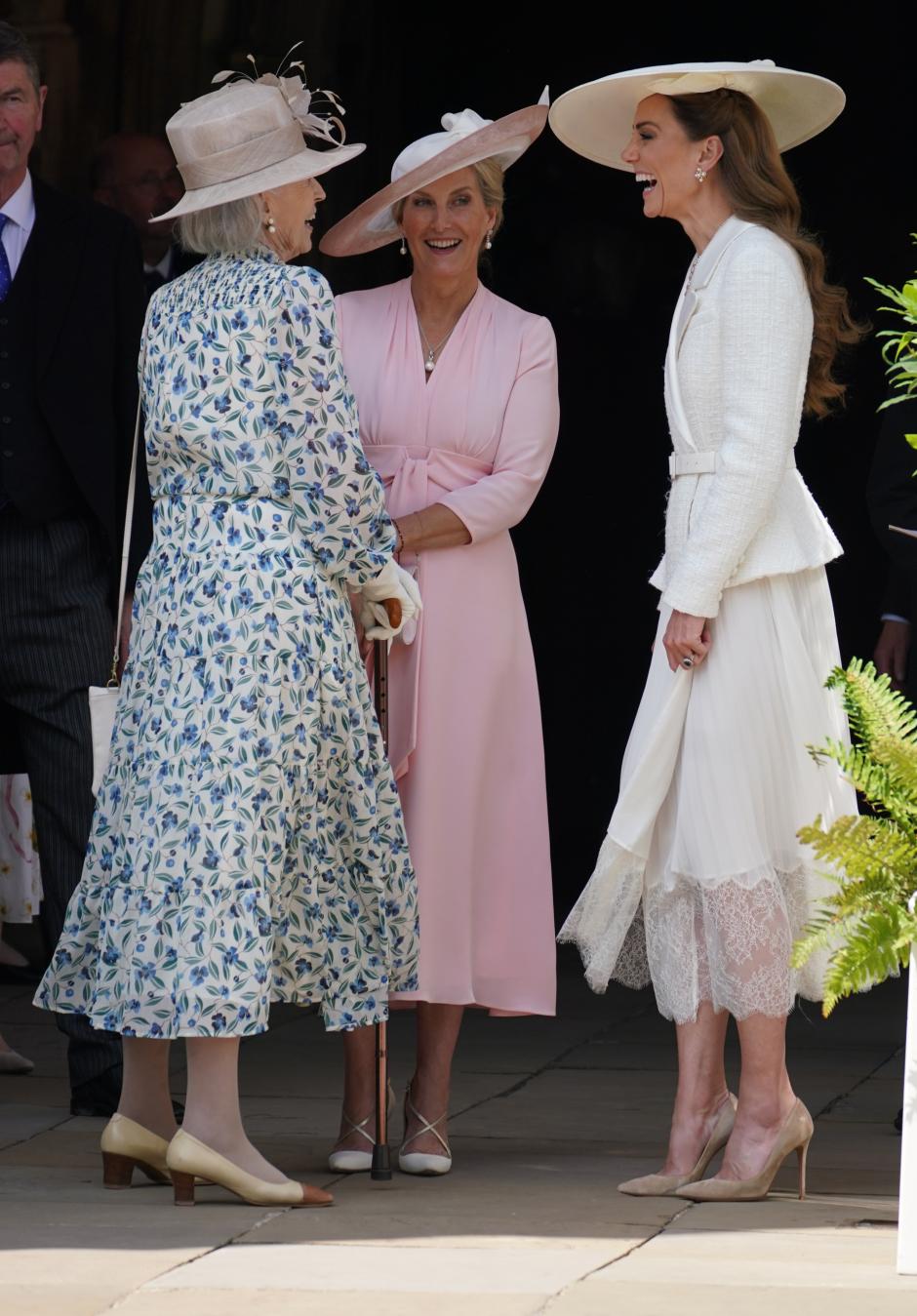 (left to right) Princess Alexandra of Kent, the Duchess of Edinburgh and the Princess of Wales attending the annual Order of the Garter Service at St George's Chapel, Windsor Castle. Picture date: Monday June 16, 2025. *** Local Caption *** .