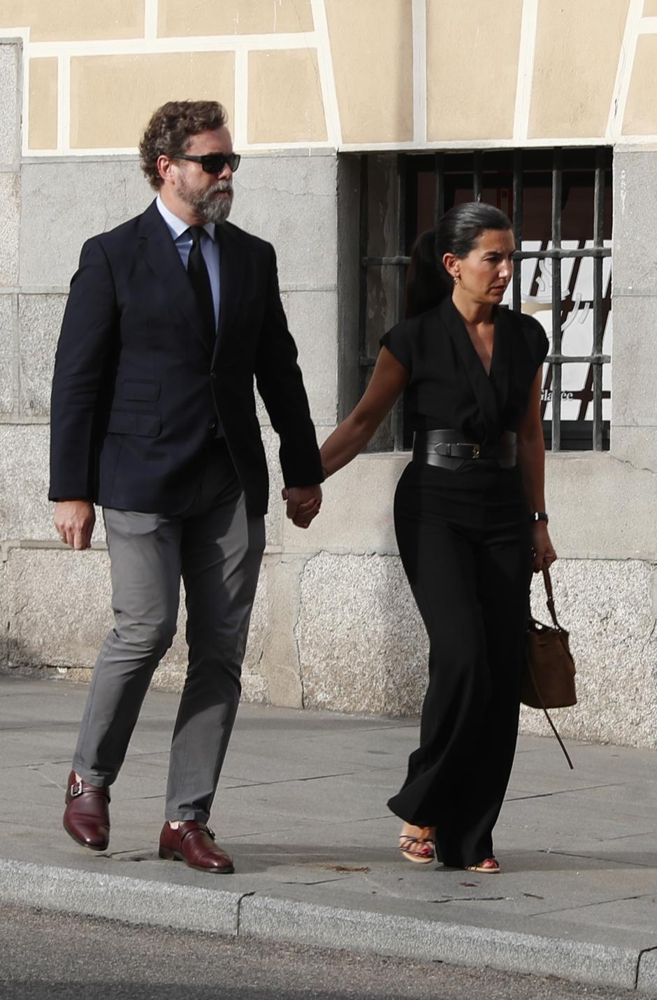 Rocio Monasterio,Ivan Espinosa de los Monteros  during funeral of Francisco de Borbon y Escasany in Madrid on Monday, 16 June 2025.