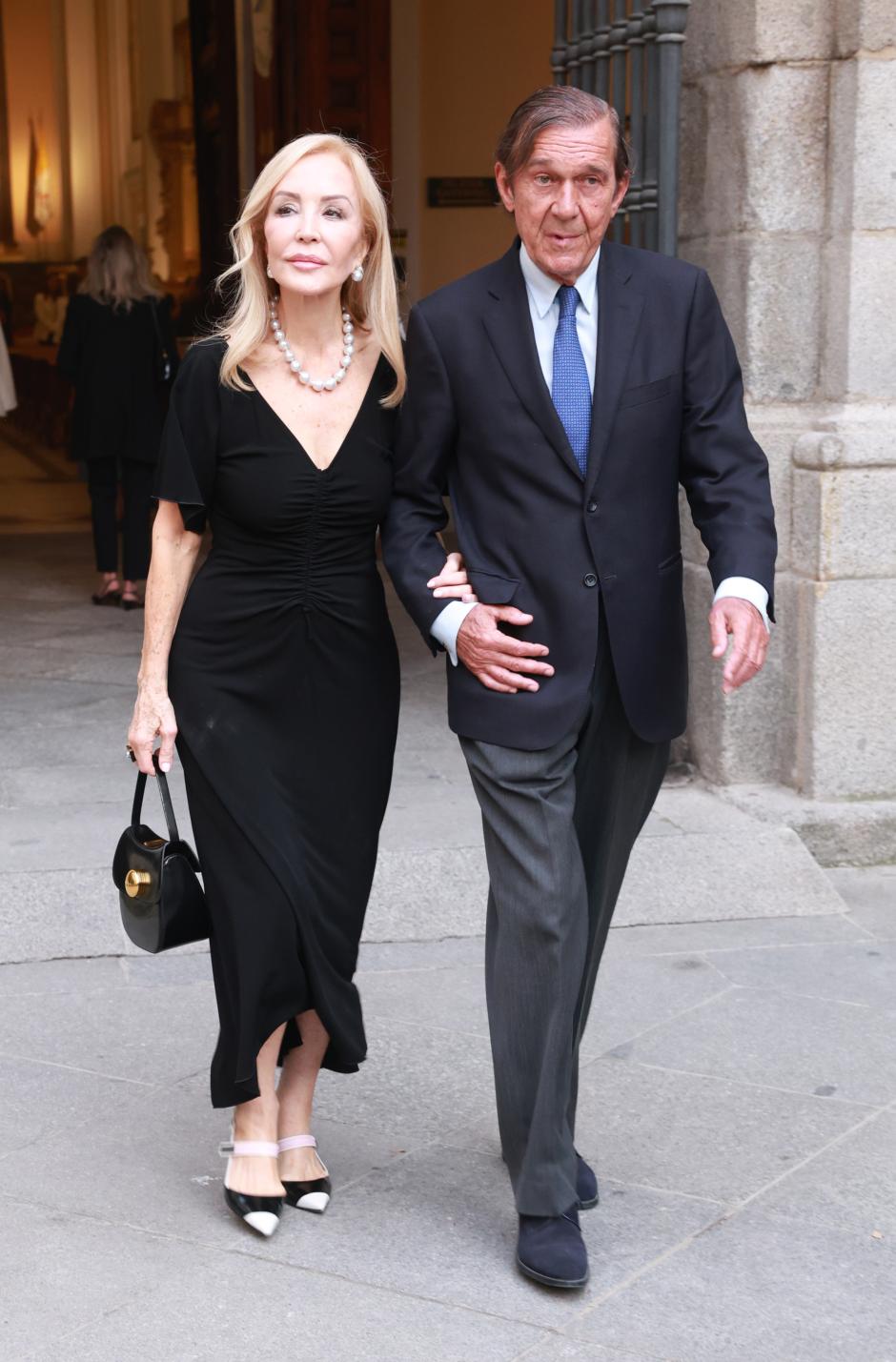Begoña Garcia Vaquero,Pedro Trapote  during funeral of Francisco de Borbon y Escasany in Madrid on Monday, 16 June 2025.
