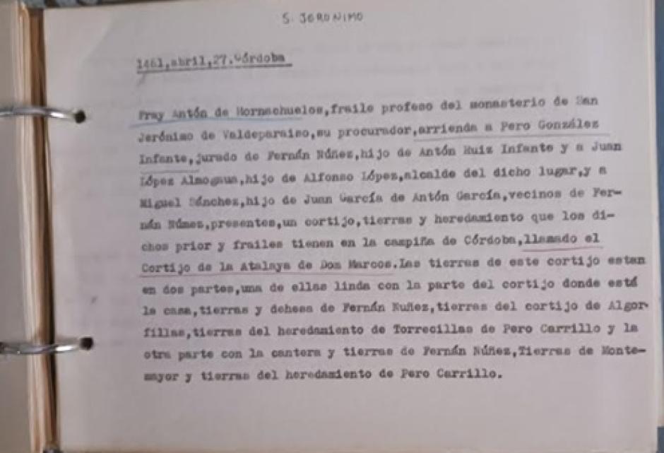 Tipo medio de ficha y tipo de letra con subrayados