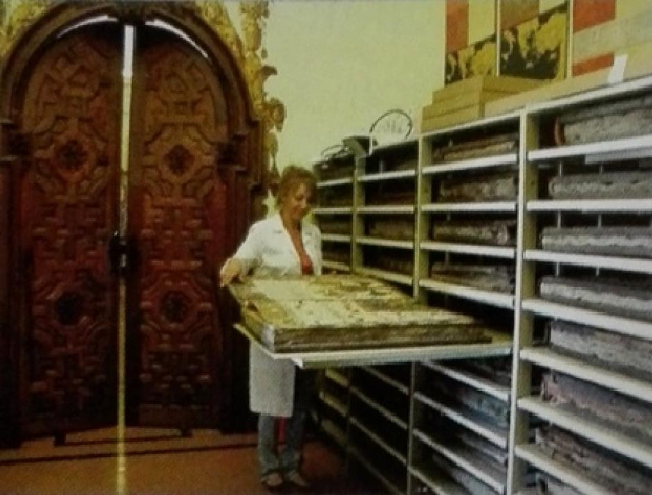 Archivadores en donde reposan los antiguos libros corales