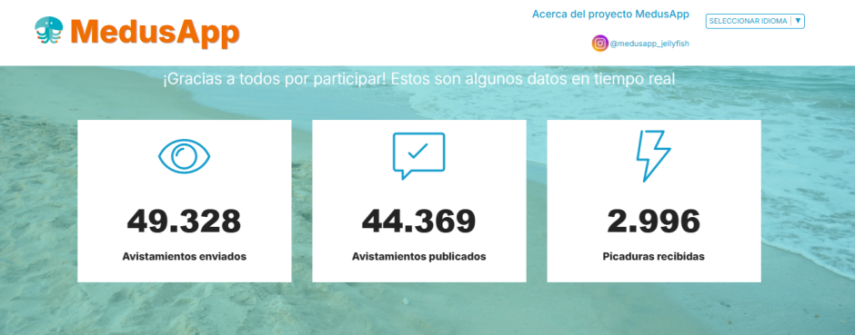 Imagen de la aplicación MedusApp en tiempo real