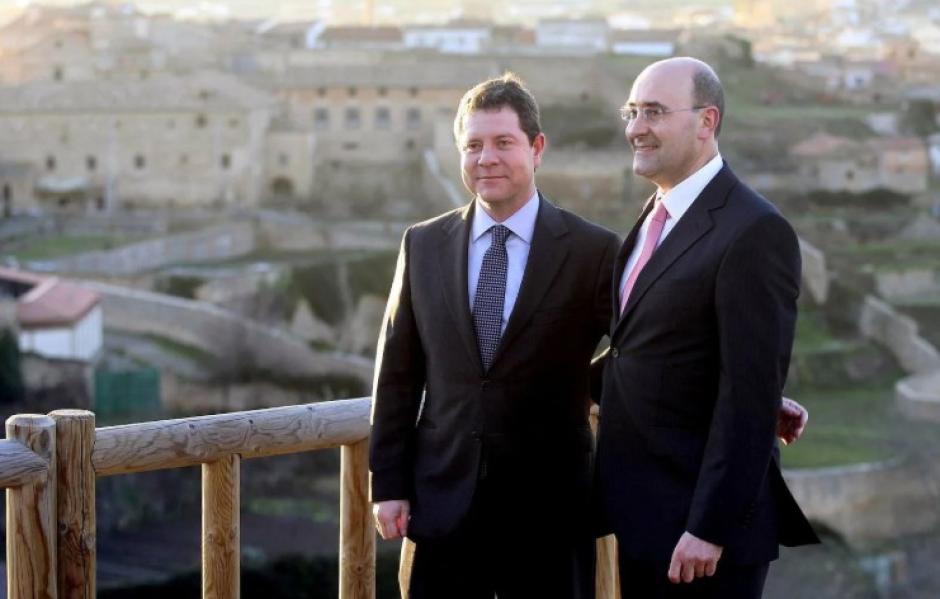 Page y el alcalde de Ágreda, en una imagen de archivo