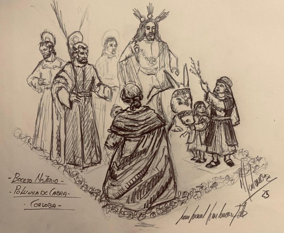 Boceto del nuevo misterio de la Pollinita de Cabra