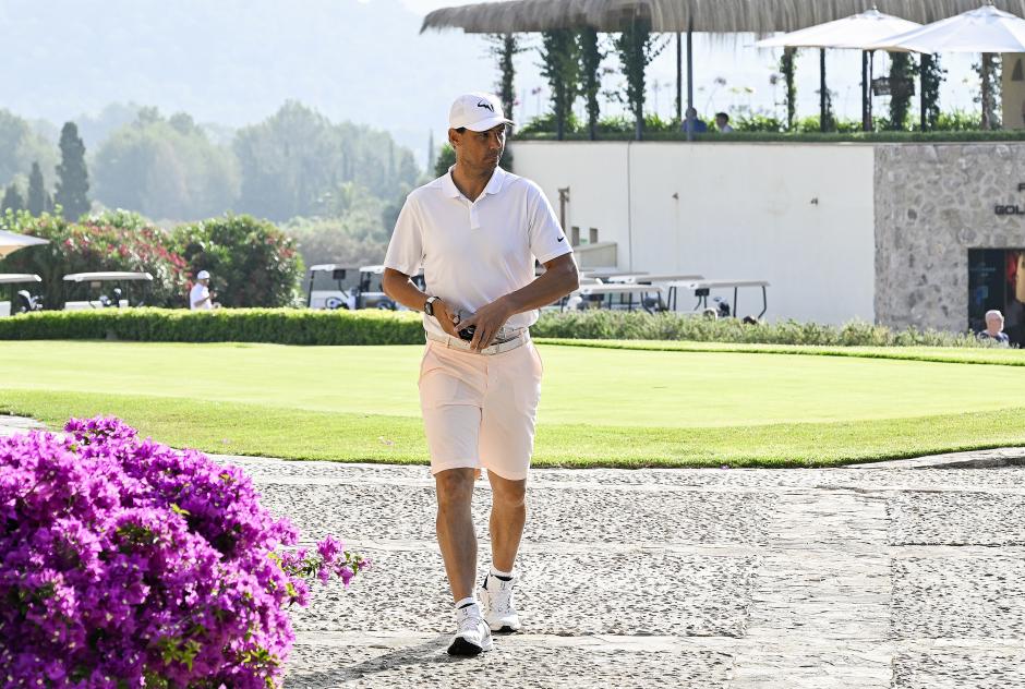 Rafael Nadal during the Battle of the Golf Stars in Mallorca. June 12 2025