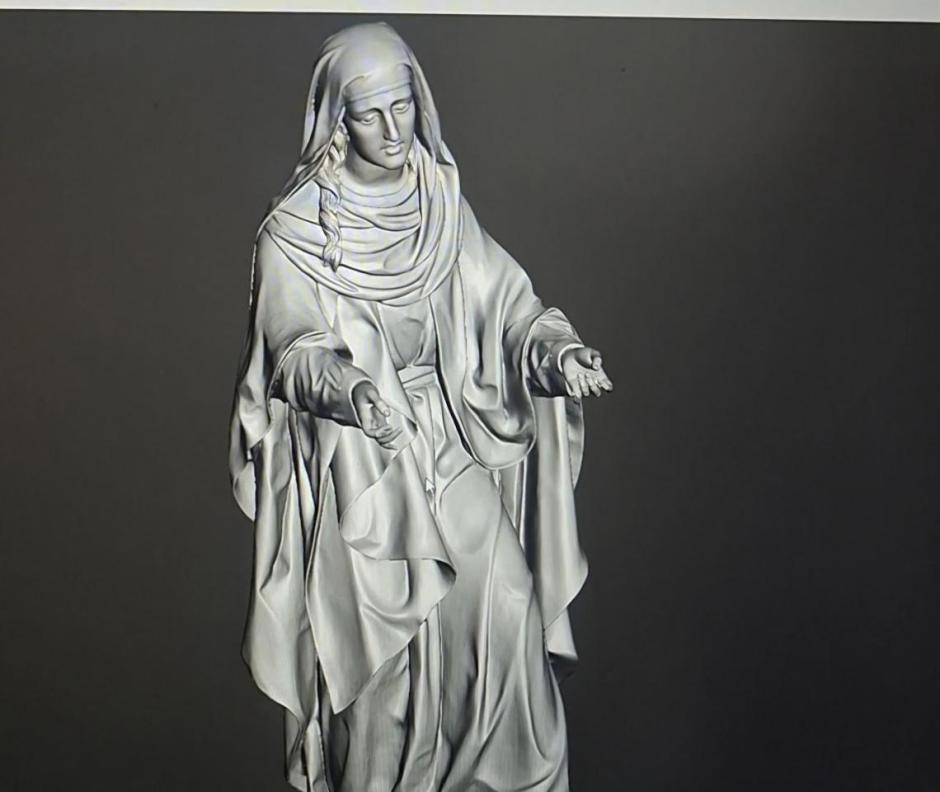 Otro de los gemelos digitales de esculturas católicas realizado por la Universidad de León