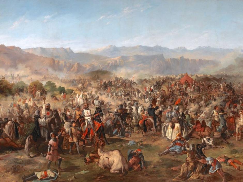Batalla de las Navas de Tolosa. Pintura de Francisco de Paula van Halen