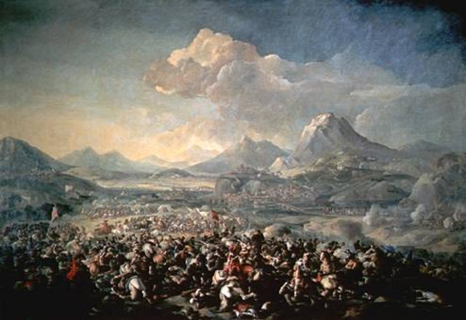 Cuadro que representa la Batalla de Montjuic, en 1641
