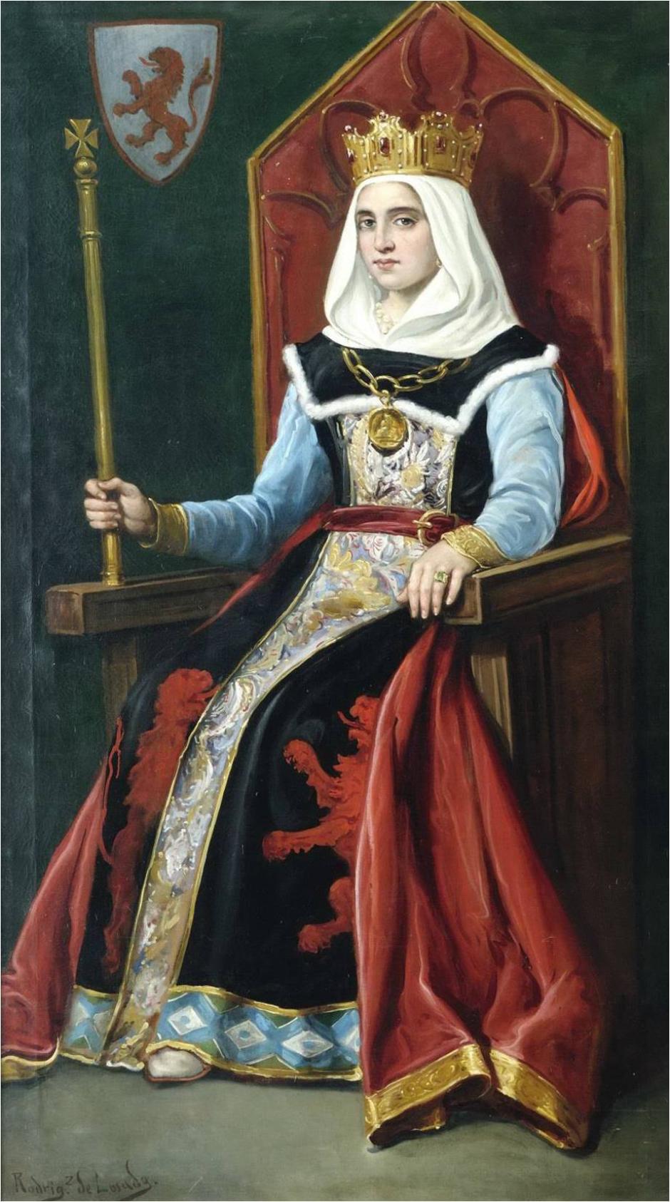 La Reina Urraca I de León por el artista José Rodríguez de Losada