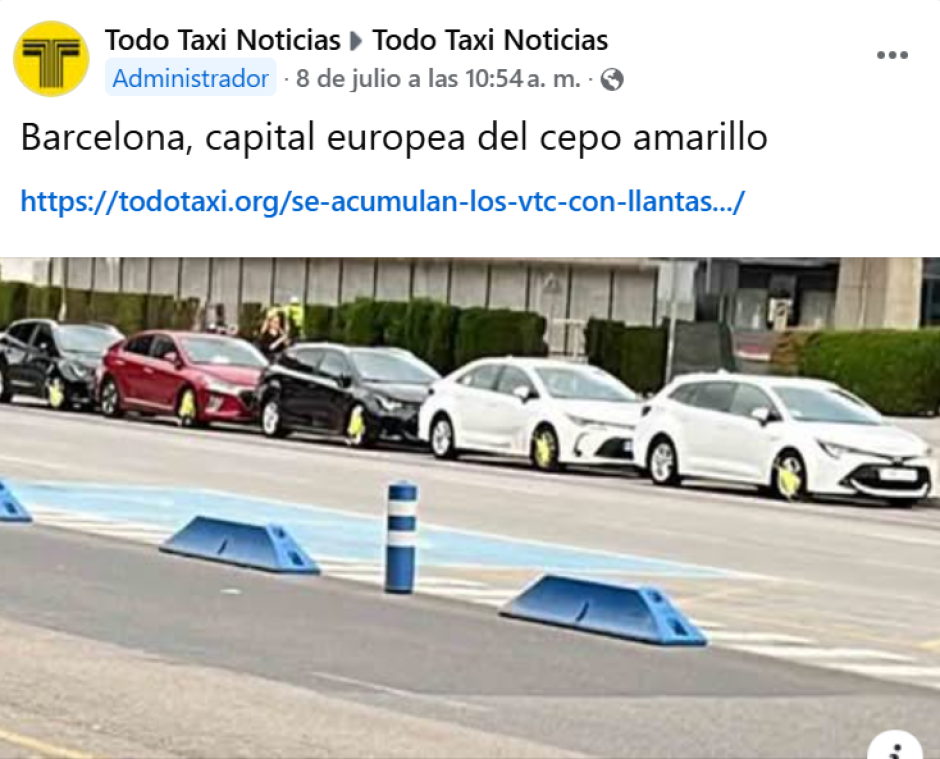 Detalle de la publicación en Facebook