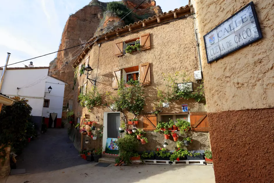 Calle el Cuco, situada en los Fayos, en la provincia de Zaragoza, Aragón