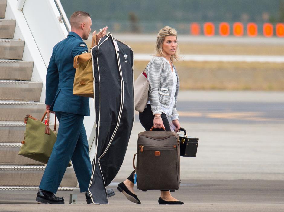 The Duchess of Cambridge's PA and Stylist Natasha Archer arrives at Whitehorse Airport in Whitehorse, Canada, during the fourth day of the Royal Tour to Canada.