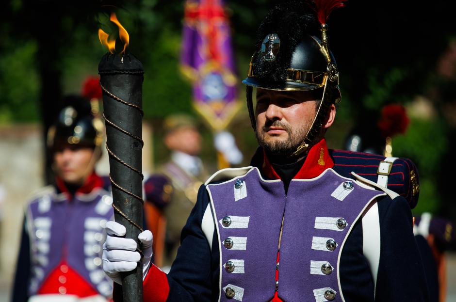 Desfile militar en Ciudad Rodrigo(Salamanca) en homenaje a los caídos en la Guerra de la Independencia