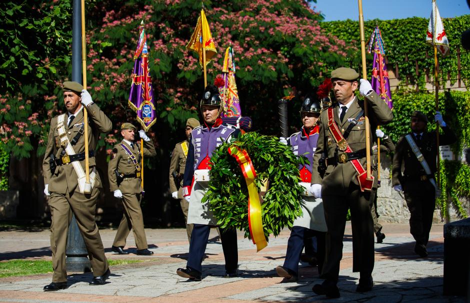 Desfile militar en Ciudad Rodrigo(Salamanca) en homenaje a los caídos en la Guerra de la Independencia