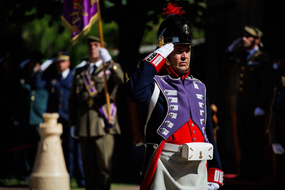 Desfile militar en Ciudad Rodrigo(Salamanca) en homenaje a los caídos en la Guerra de la Independencia