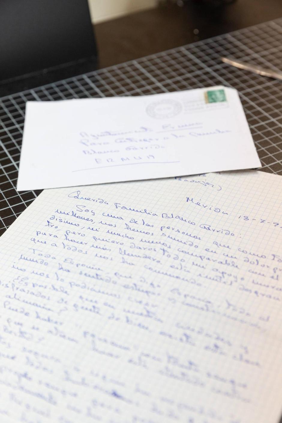 Carta a la familia de Miguel Ángel Blanco