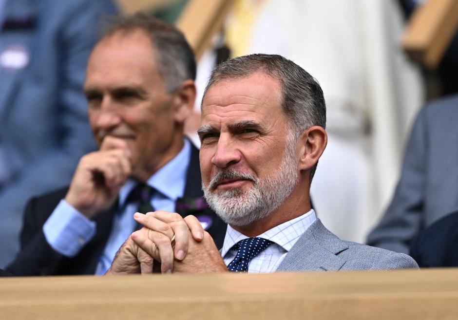 King Felipe VI of Spain during Wimbledon Championships in London, UK - 16 Jul 2023