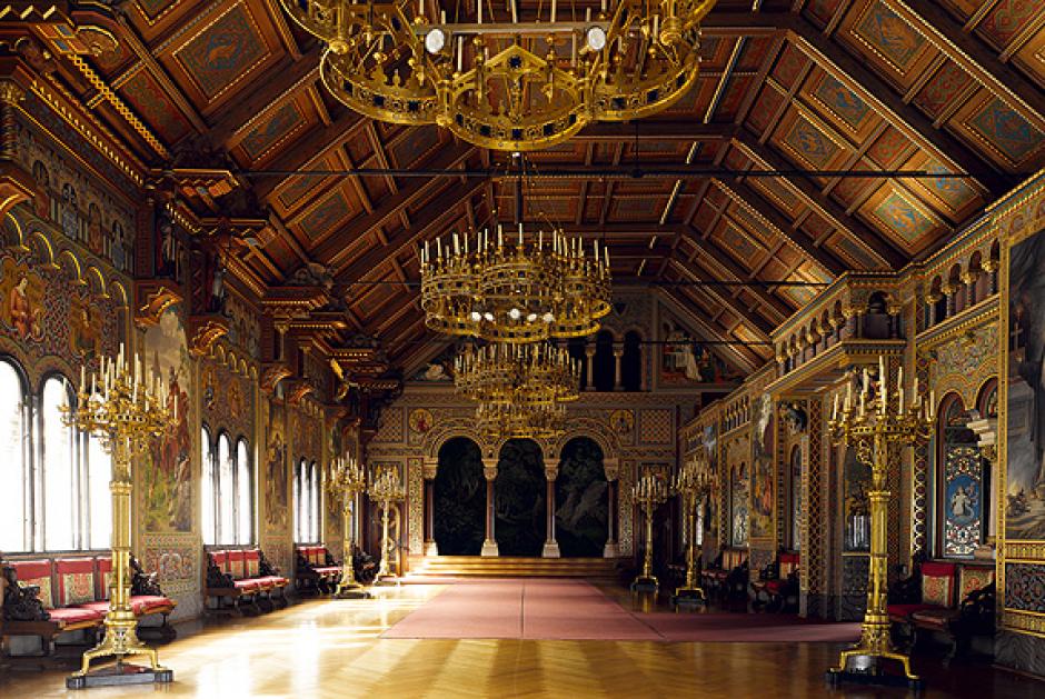 Sala de los Cantantes del castillo de Neuschwanstein.