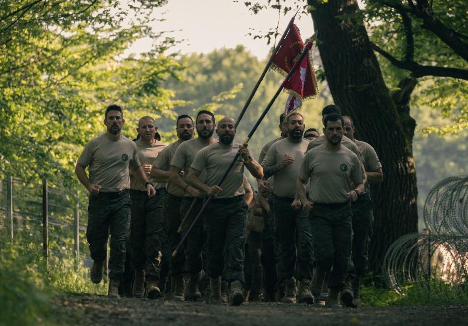 Marcha de cohesión de la Infantería de Marina en Rumanía