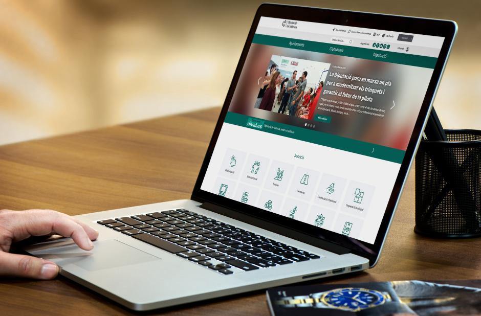 Imagen de la nueva web de la Diputación de Valencia
