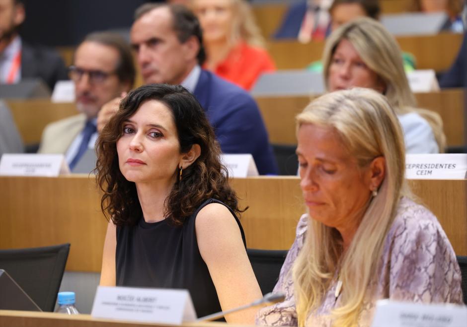 Isabel Díaz Ayuso en la clausura la Asamblea General de la Confederación Empresarial de Madrid