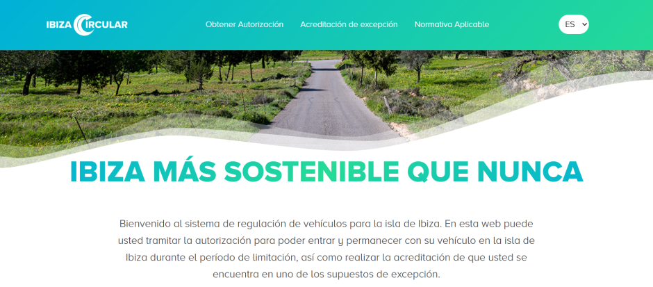 Para circular por Ibiza es necesario darse de alta en esta web