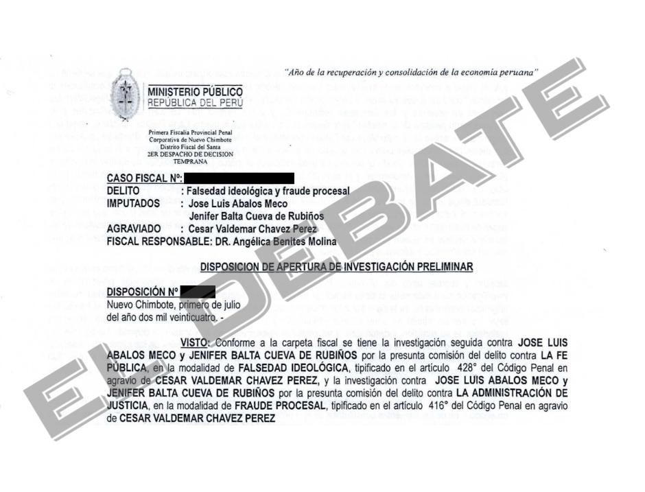 La fiscal peruana ha iimputado a Ábalos por dos delitos penados con phasta seis años de risión