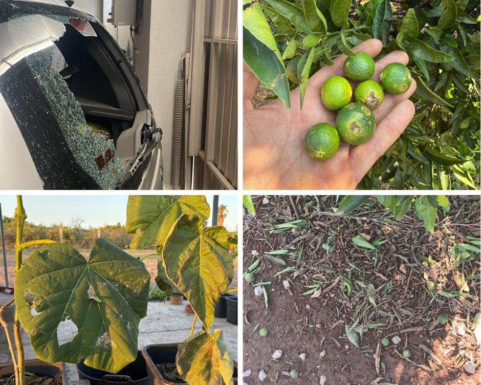 Imágenes de los desperfectos causados por la dana el pasado 12 de julio en Burriana