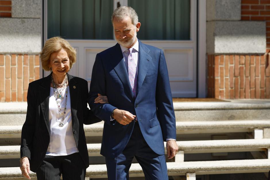 Don Felipe y Doña Sofía en el Palacio de La Zarzuela