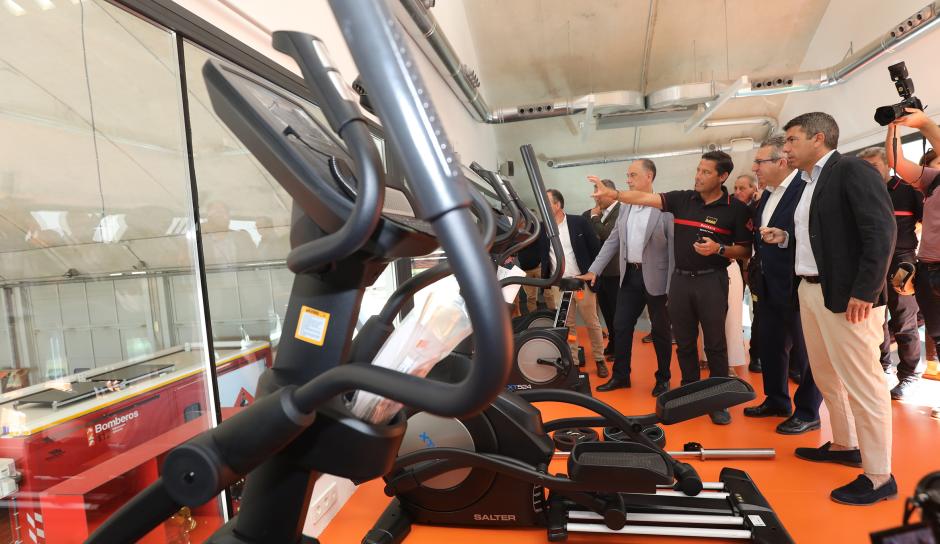 Imagen tomada este lunes del gimnasio del nuevo Parque de Bomberos de San Vicente del Raspeig, Alicante