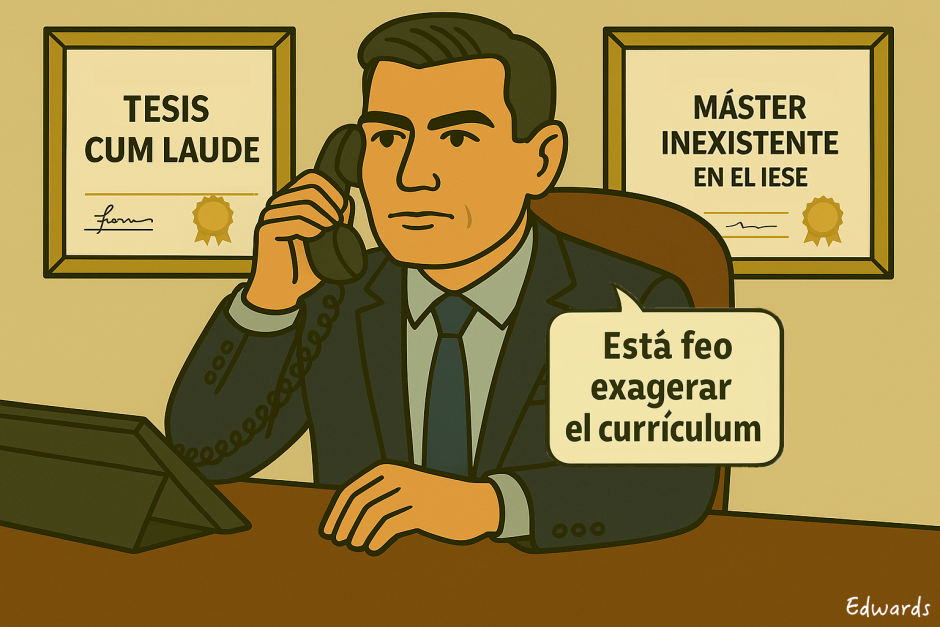 Sánchez también exageró su currículum