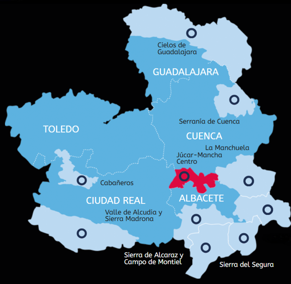 Puntos Starlight en Castilla-La Mancha