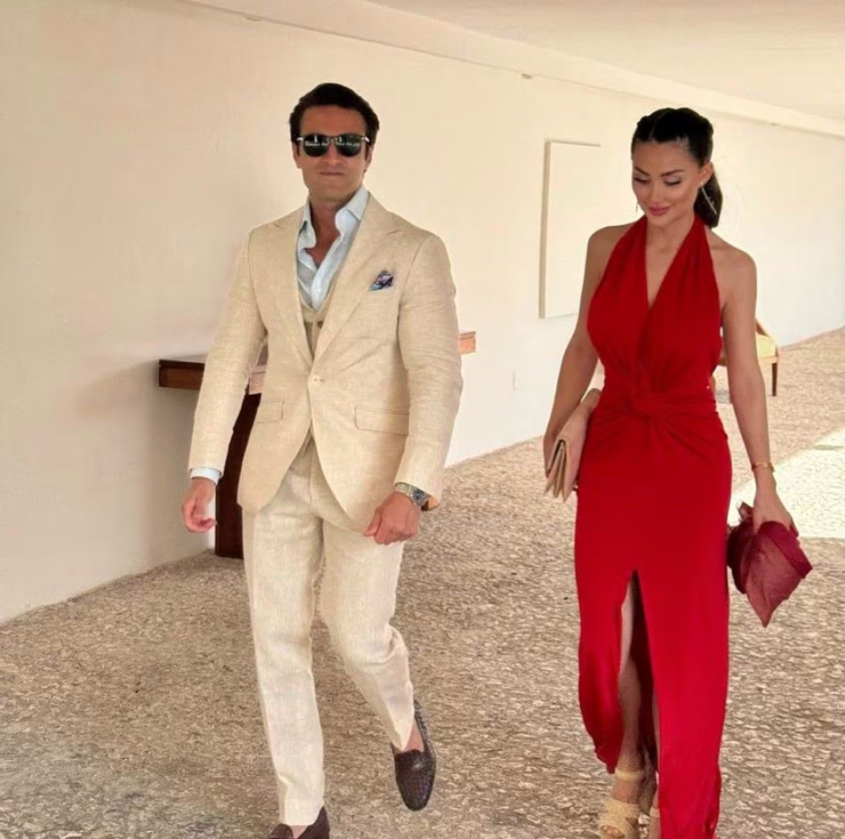 Carlota Cortina y su prometido Eugenio Gallego