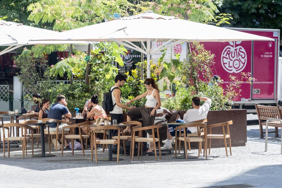 Terraza de un bar en Madrid