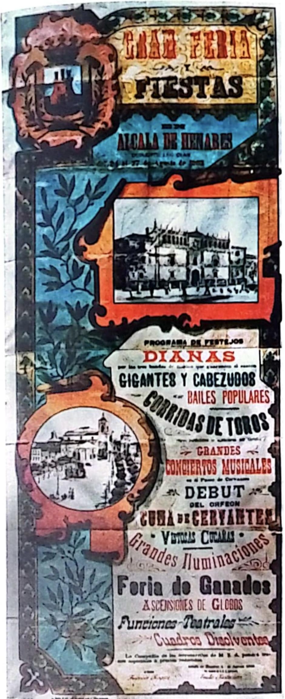 Cartel de Ferias y Fiestas de Alcalá de Henares de 1903