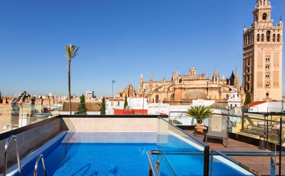 Piscina en la azotea de Casa 1800