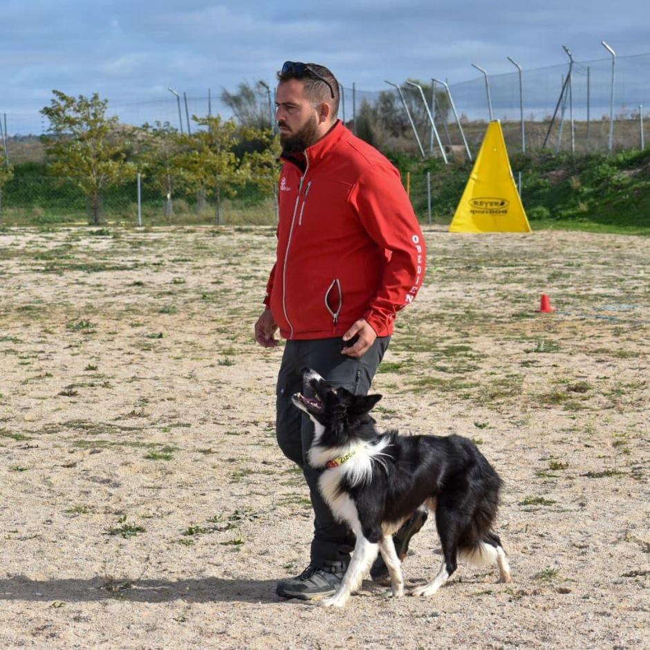 Toni Aguilar y Zizou entrenando