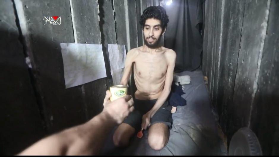 Evyatar David, rehen israelí en manos de Hamás en Gaza