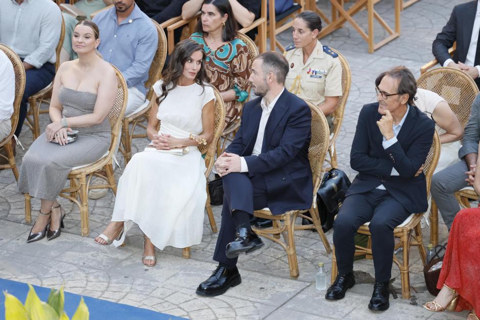 La Reina, Marga Prohens, Alberto Iglesias y el director del festival Jaume Ripoll