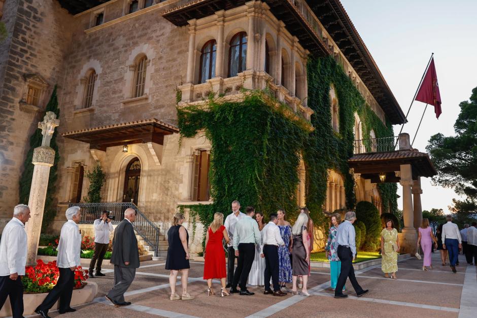 Una imagen de la recepción ofrecida por los Reyes este lunes a la sociedad balear