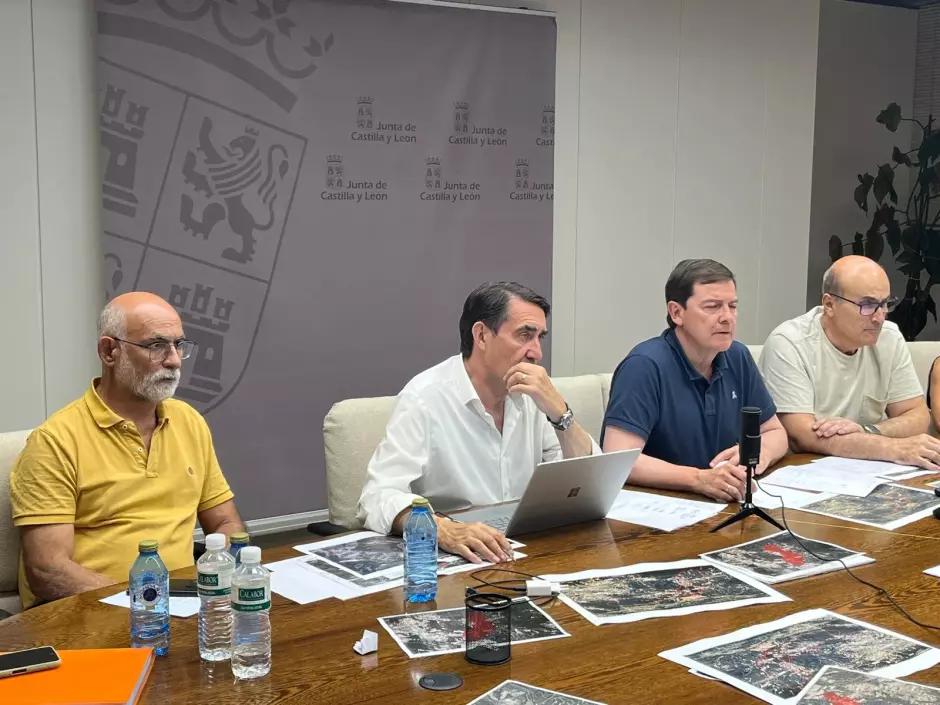 Mariano Rodríguez, Juan Carlos Suárez Quiñones, Alfonso Fernández Mañueco y Fernando Prada
