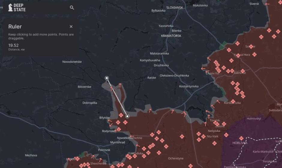 Imagen de los avances de Rusia en el frente