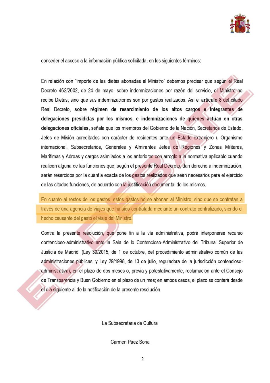 Resolución del Ministerio de Cultura del 20 de marzo de 2025