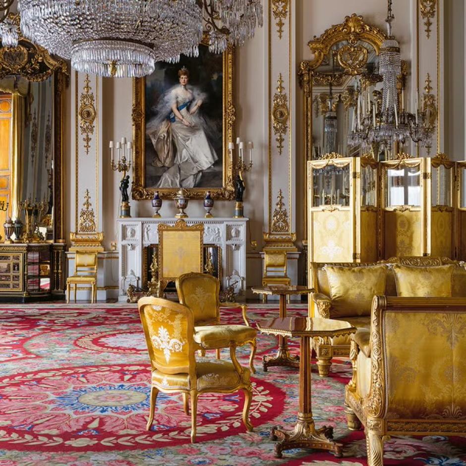 Uno de los salones del palacio de Buckingham