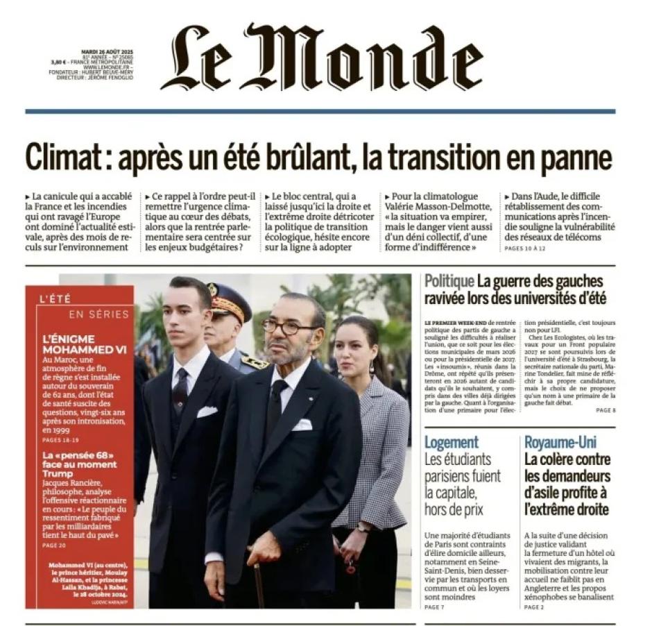 Portada de Le Monde