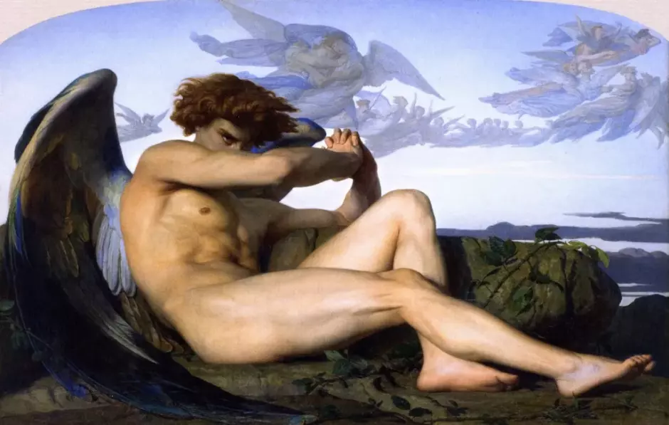"El ángel caído" de Alexandre Cabanel, 1847.