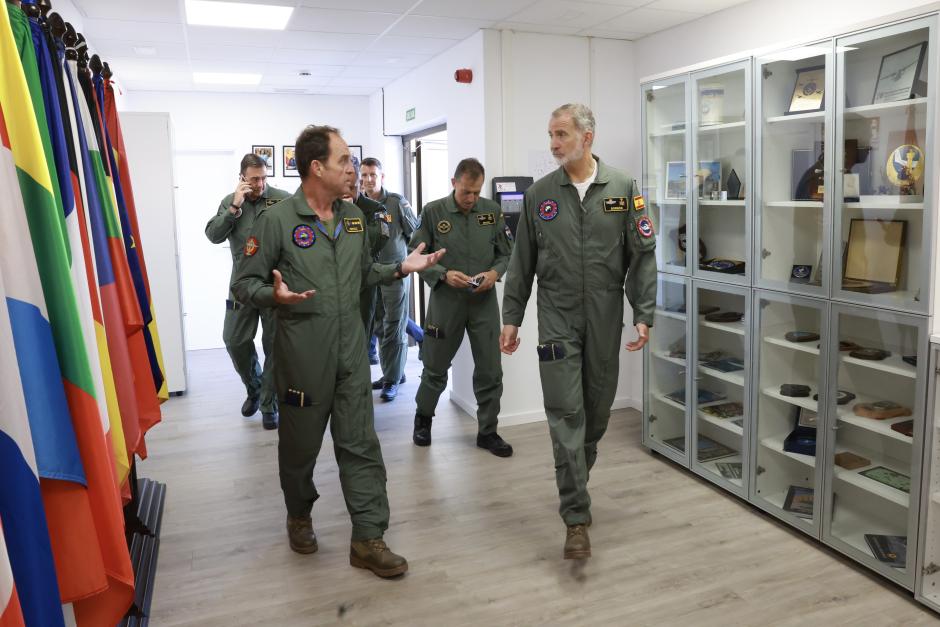 Don Felipe, en las instalaciones del ETAC